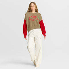 Nike San Francisco 49ers Women's Oversized Rewind Pullover Sweatshirt Tan