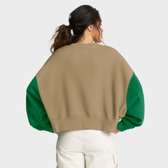 Nike Philadelphia Eagles Women's Oversized Rewind Pullover Sweatshirt Tan