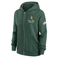 Nike Green Bay Packers Women's Phoenix Rewind Full-Zip Hoodie Green