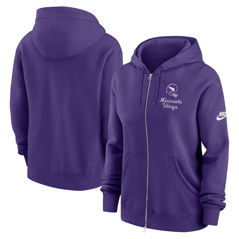 Nike Minnesota Vikings Women's Phoenix Rewind Full-Zip Hoodie Purple