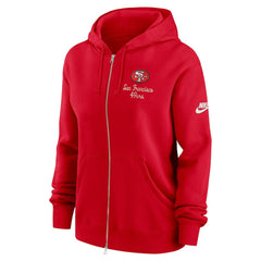 Nike San Francisco 49ers Women's Phoenix Rewind Full-Zip Hoodie Scarlet