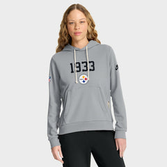 Nike Pittsburgh Steelers Women's 1933 Sideline Standard Issue Dri-FIT Hoodie Gray