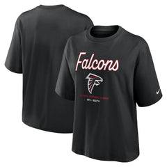 Nike Atlanta Falcons Women's Essential Script Relaxed Boxy T-Shirt Black