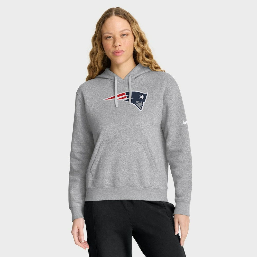 Nike New England Patriots Women's Club Fleece Hoodie Heather Gray