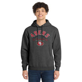 San Francisco 49ers Starter Pullover Hoodie Heather Charcoal