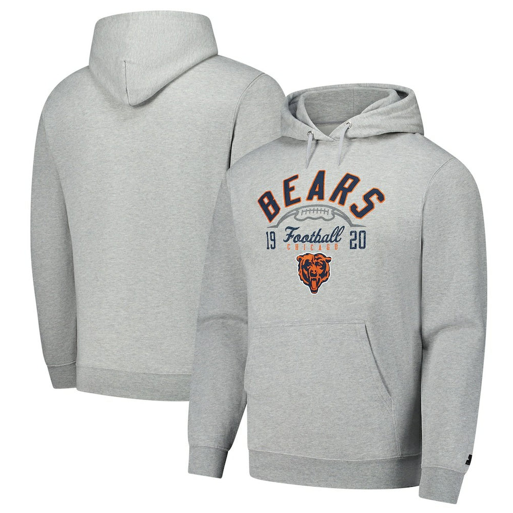 Chicago Bears Starter Pullover Hoodie Heather Gray
