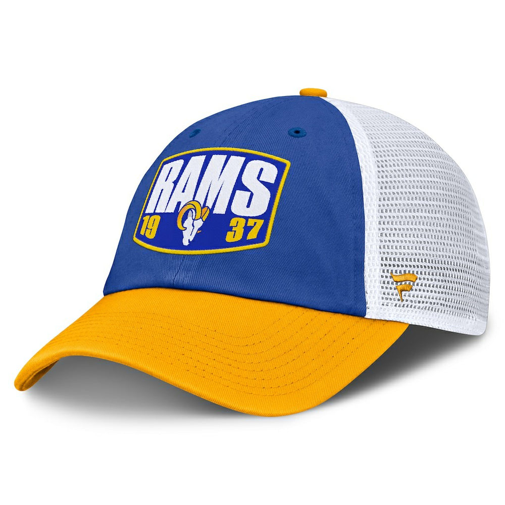Fanatics Los Angeles Rams Franchise Trucker Adjustable Hat Royal/Gold
