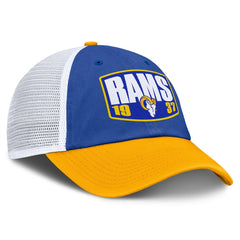 Fanatics Los Angeles Rams Franchise Trucker Adjustable Hat Royal/Gold