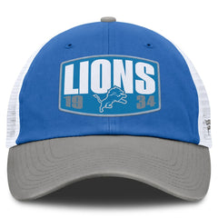 Fanatics Detroit Lions Franchise Trucker Adjustable Hat Blue/Gray