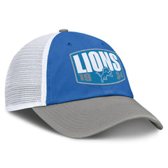 Fanatics Detroit Lions Franchise Trucker Adjustable Hat Blue/Gray