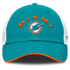 Fanatics Miami Dolphins Reverse Trucker Adjustable Hat Aqua/White
