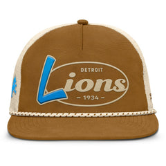 Fanatics Detroit Lions Iso Rope Trucker Adjustable Hat Brown