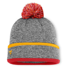 Fanatics Kansas City Chiefs Motion Cuffed Knit Hat with Pom Heather Gray
