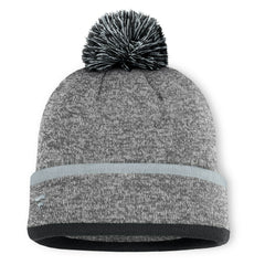 Fanatics Las Vegas Raiders Motion Cuffed Knit Hat with Pom Heather Gray