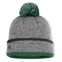Fanatics New York Jets Motion Cuffed Knit Hat with Pom Heather Gray