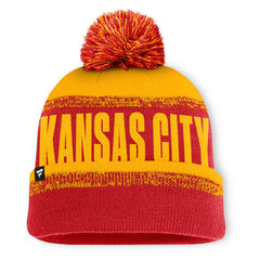 Fanatics Kansas City Chiefs Play Action Cuffed Knit Hat with Pom Red/Gold