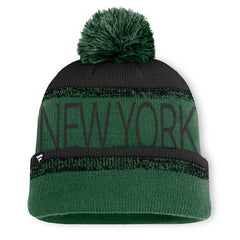 Fanatics New York Jets Play Action Cuffed Knit Hat with Pom Green/Black