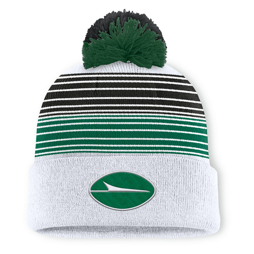 Fanatics New York Jets Ghost Cuffed Knit Hat with Pom White