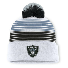 Fanatics Las Vegas Raiders Ghost Cuffed Knit Hat with Pom White
