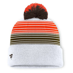Fanatics Cleveland Browns Ghost Cuffed Knit Hat with Pom White