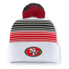 Fanatics San Francisco 49ers Ghost Cuffed Knit Hat with Pom White