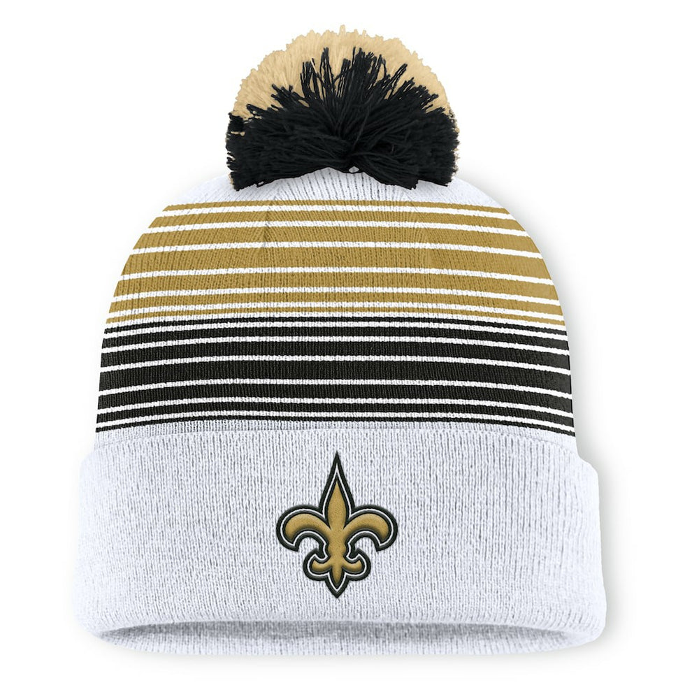 Fanatics New Orleans Saints Ghost Cuffed Knit Hat with Pom White