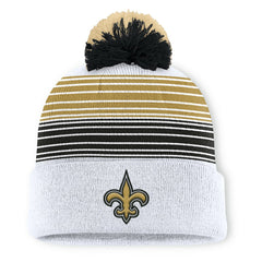 Fanatics New Orleans Saints Ghost Cuffed Knit Hat with Pom White