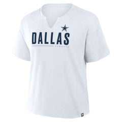 Fanatics Dallas Cowboys Women's Redzone Slub Boxy T-Shirt White