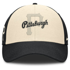 Pittsburgh Pirates Nike Statement Club Performance Adjustable Hat - Black/Natural - Nike on Sale