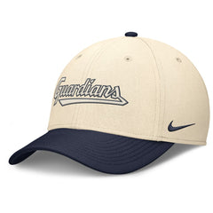 Cleveland Guardians Nike Statement Rise Performance Flex Hat - Natural/Navy - Nike Discount