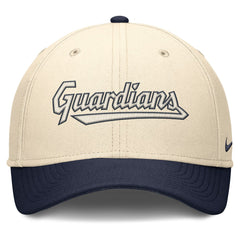 Cleveland Guardians Nike Statement Rise Performance Flex Hat - Natural/Navy - Nike Discount