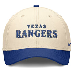 Texas Rangers Nike Statement Rise Performance Flex Hat - Natural/Royal - Nike Discount