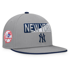 New York Yankees Fanatics Punchout Snapback Hat - Gray - Fanatics Lifestyle