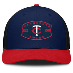 Minnesota Twins Fanatics Cutoff Adjustable Trucker Hat - Navy/Red - Fanatics Sale
