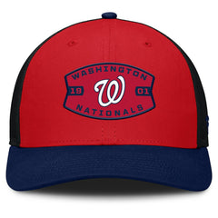 Washington Nationals Fanatics Cutoff Adjustable Trucker Hat - Red/Navy - Fanatics on Sale