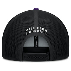 Colorado Rockies Fanatics Cutoff Adjustable Trucker Hat - Black/Purple - Fanatics Sale
