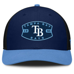 Tampa Bay Rays Fanatics Cutoff Adjustable Trucker Hat - Navy/Light Blue - Fanatics Lifestyle