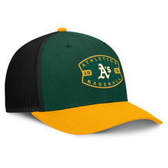 Athletics Fanatics Cutoff Adjustable Trucker Hat - Green/Gold - Fanatics Discount