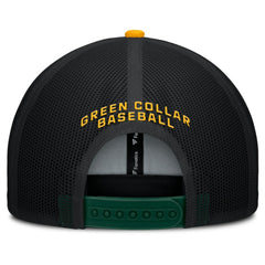 Athletics Fanatics Cutoff Adjustable Trucker Hat - Green/Gold - Fanatics Discount