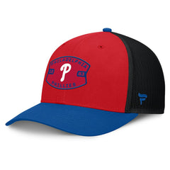 Philadelphia Phillies Fanatics Cutoff Adjustable Trucker Hat - Red/Royal - Fanatics Online