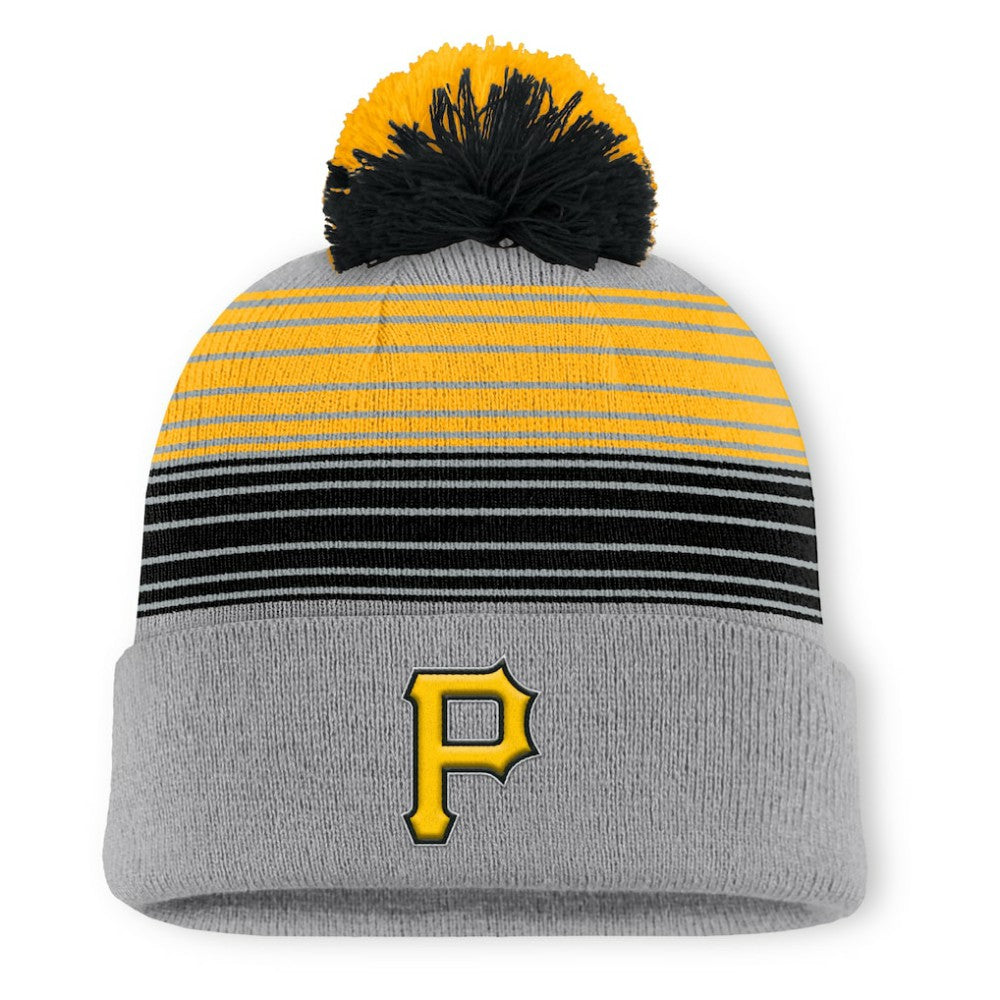 Pittsburgh Pirates Fanatics Balk Cuffed Knit Hat with Pom - Gray - Fanatics Lifestyle
