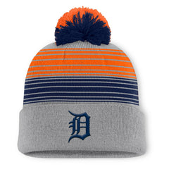 Detroit Tigers Fanatics Balk Cuffed Knit Hat with Pom - Gray - Fanatics Online