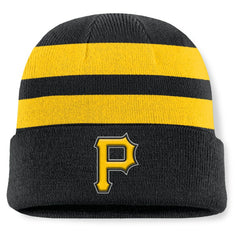 Pittsburgh Pirates Fanatics Baseline Cuffed Knit Hat - Black - Fanatics Lifestyle