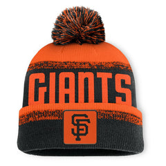 San Francisco Giants Fanatics No-Doubter Cuffed Knit Hat with Pom - Black/Orange - Fanatics Discount