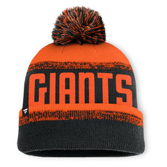 San Francisco Giants Fanatics No-Doubter Cuffed Knit Hat with Pom - Black/Orange - Fanatics Discount