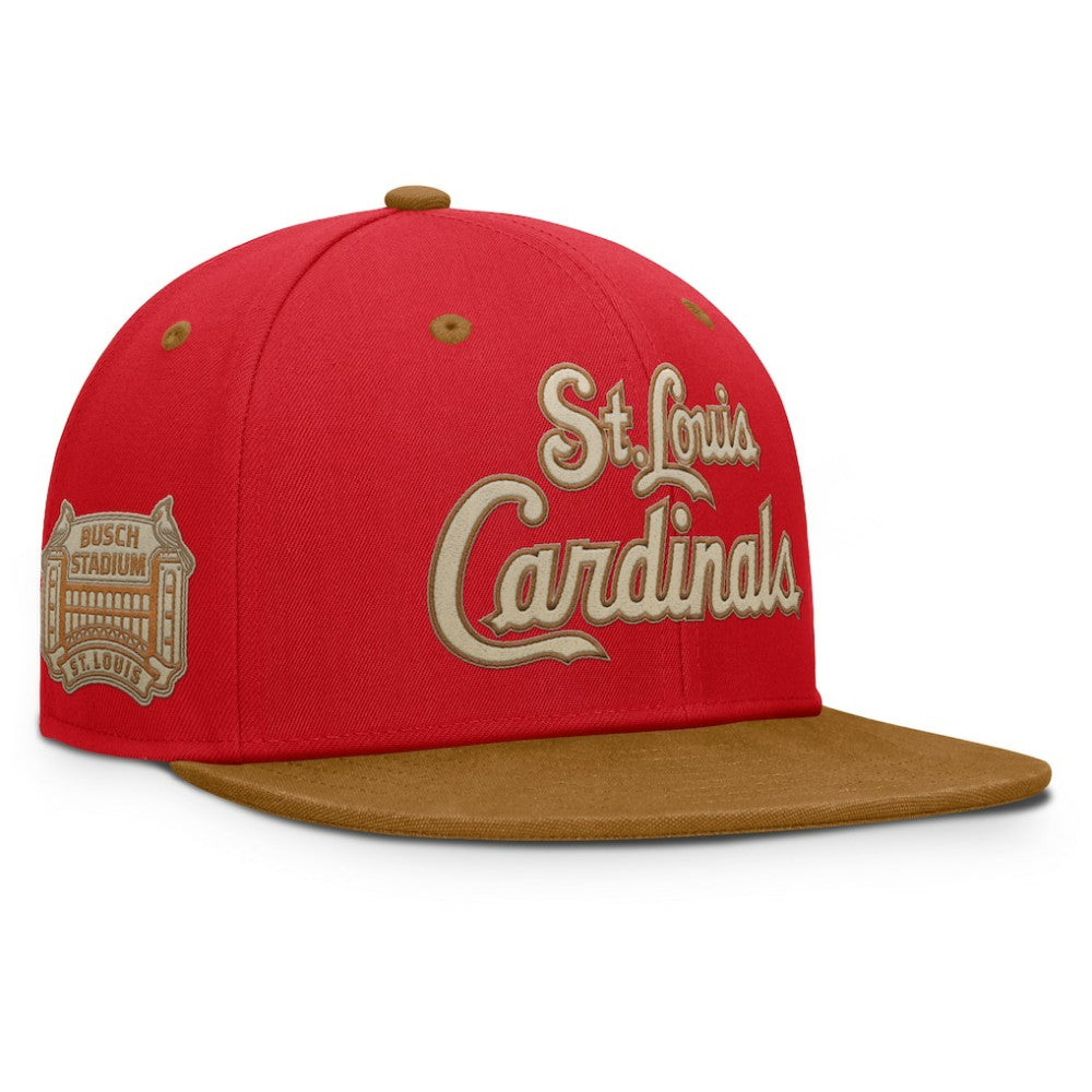 St. Louis Cardinals Fanatics Splinter Fitted Hat - Red/Tan - Fanatics on Sale