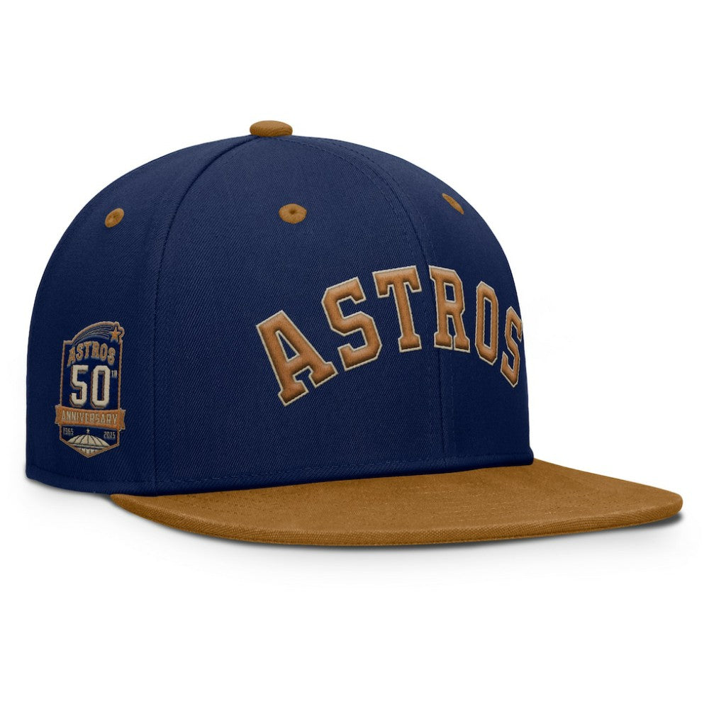 Houston Astros Fanatics Splinter Fitted Hat - Navy/Tan - Fanatics Discount