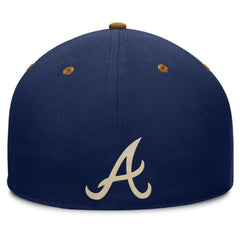 Atlanta Braves Fanatics Splinter Fitted Hat - Navy/Tan - Fanatics Online