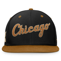 Chicago White Sox Fanatics Splinter Fitted Hat - Black/Brown - Fanatics Lifestyle