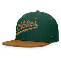 Athletics Fanatics Splinter Fitted Hat - Green/Tan - Fanatics Discount